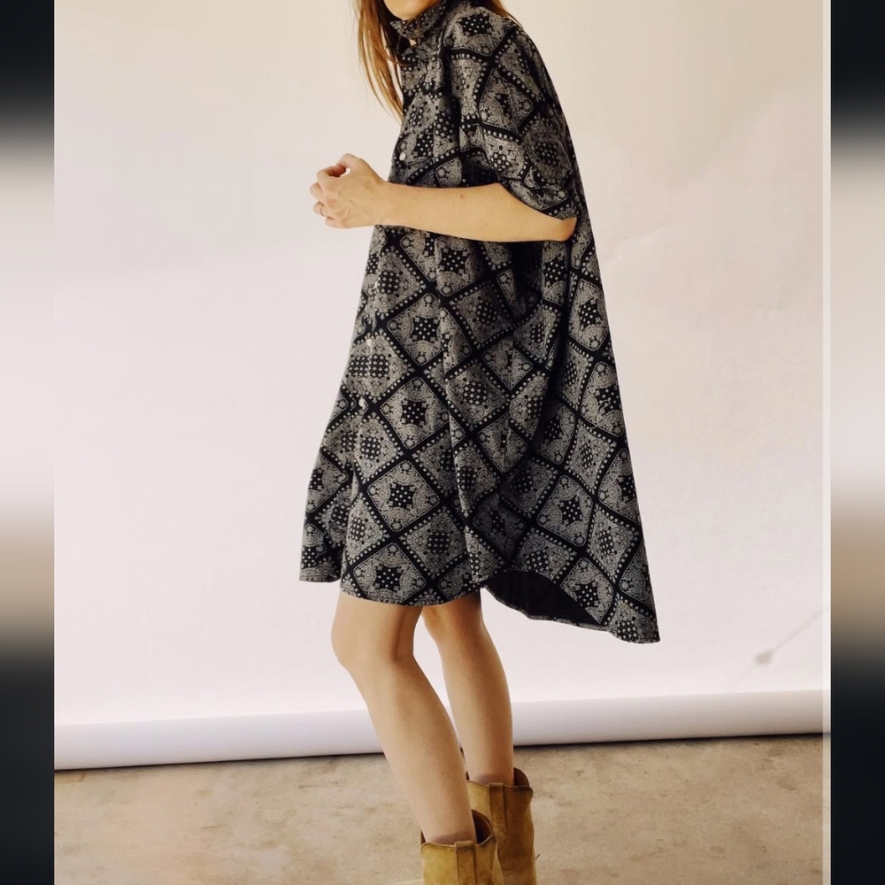 Hey Gang Western Dress bandana print XS/S